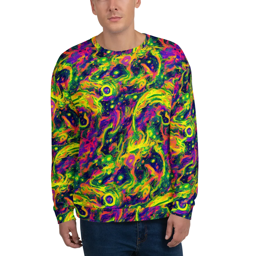 Fluorescent Frenzy on Sweatshirt — Front