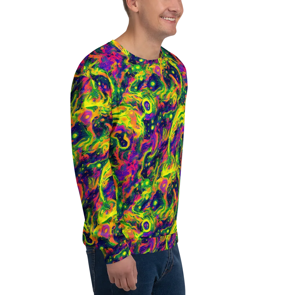 Fluorescent Frenzy on Sweatshirt — Right Front
