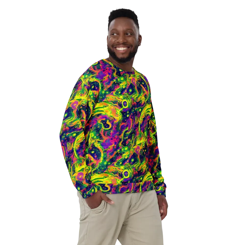 Fluorescent Frenzy on Sweatshirt — Front