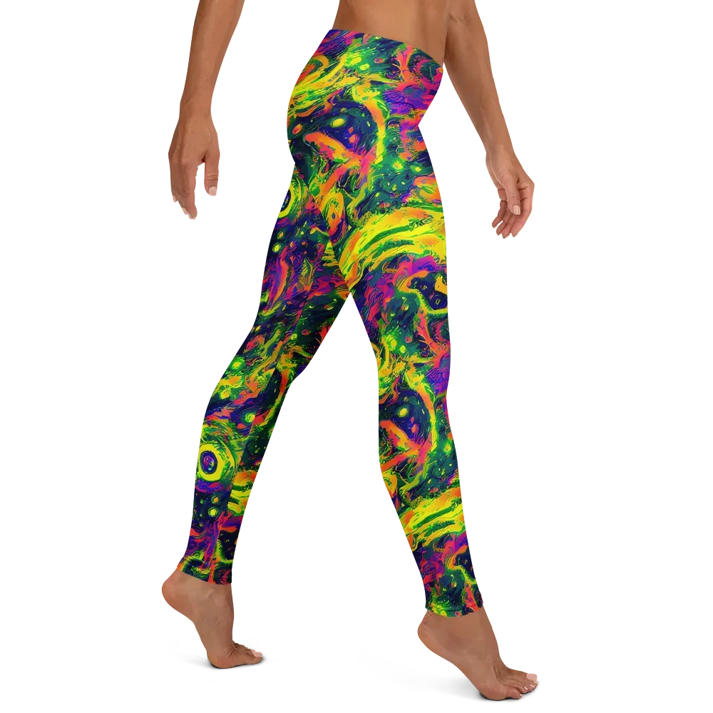 Fluorescent Frenzy on Leggings — Right