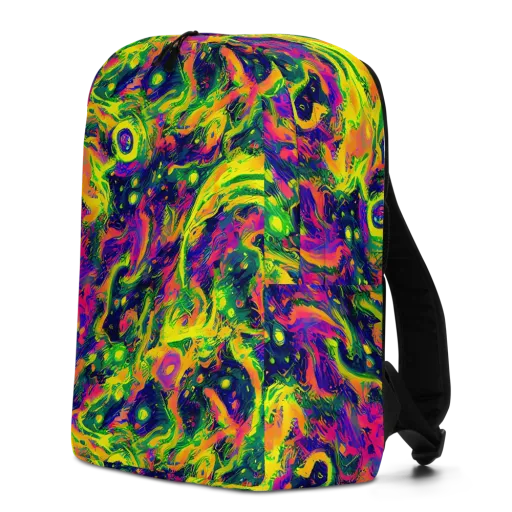 Fluorescent Frenzy on a Minimalist Backpack