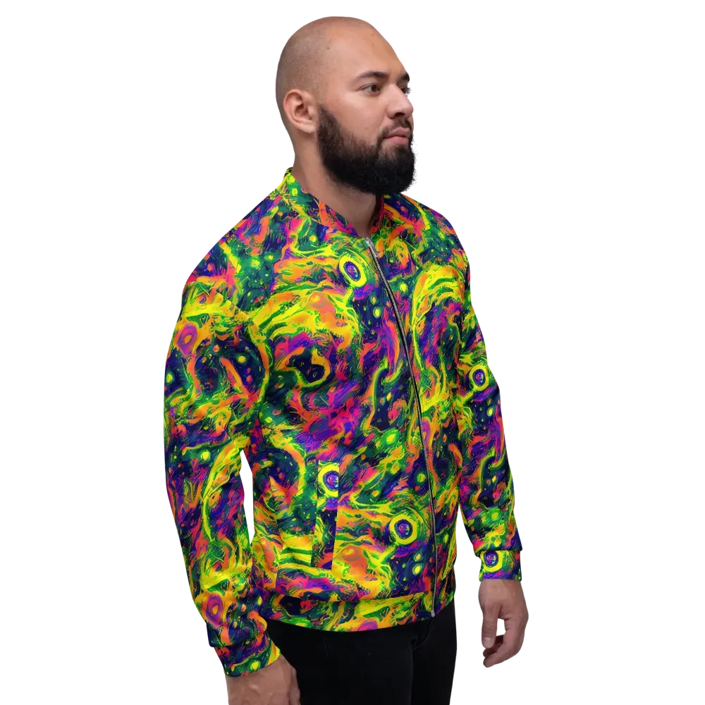 Fluorescent Frenzy on Bomber Jacket — Right