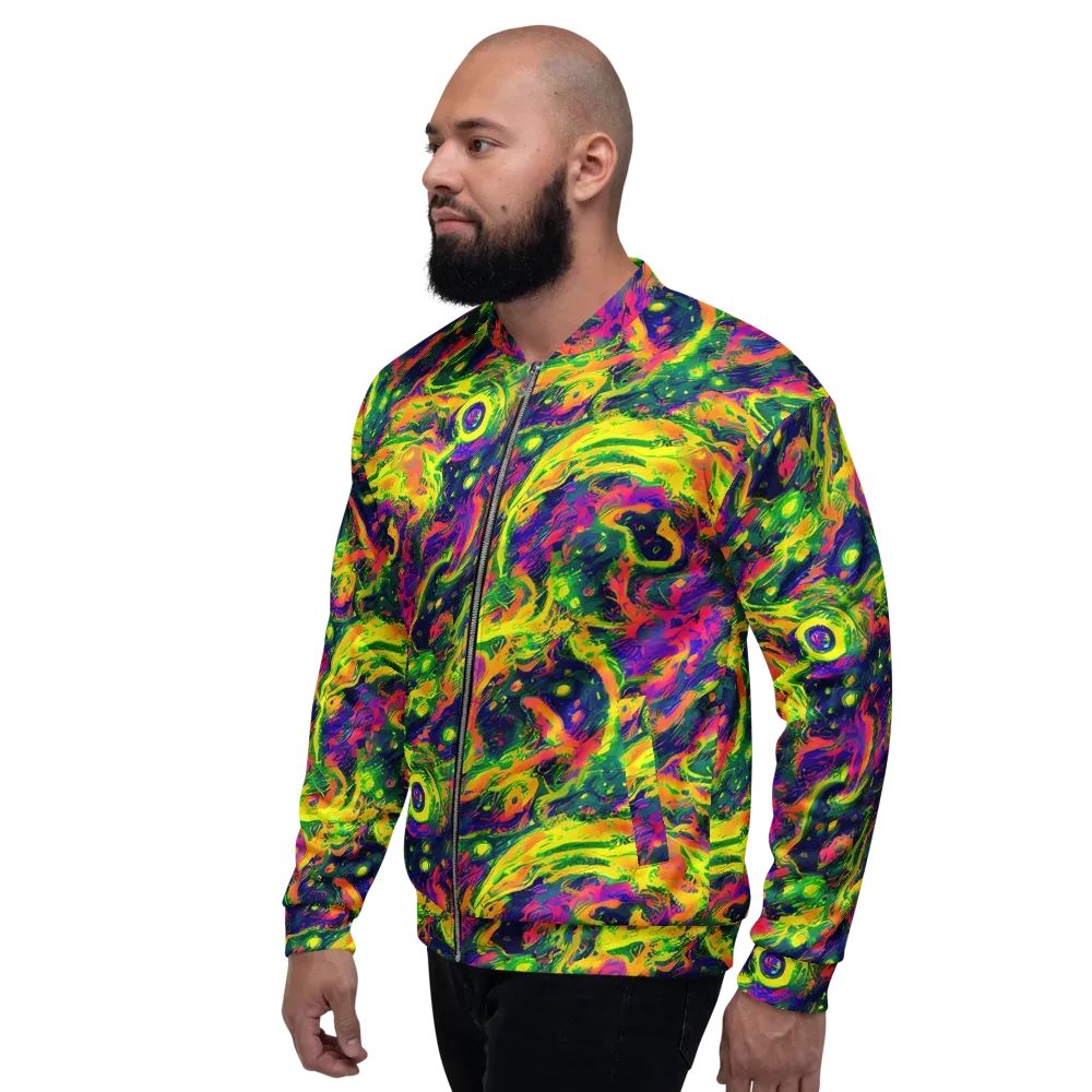 Fluorescent Frenzy on Bomber Jacket — Left