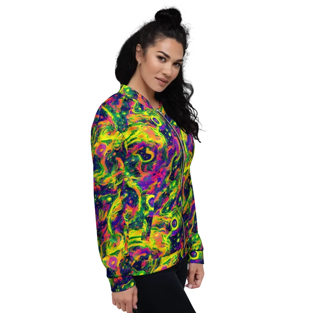 Fluorescent Frenzy on Bomber Jacket — Right