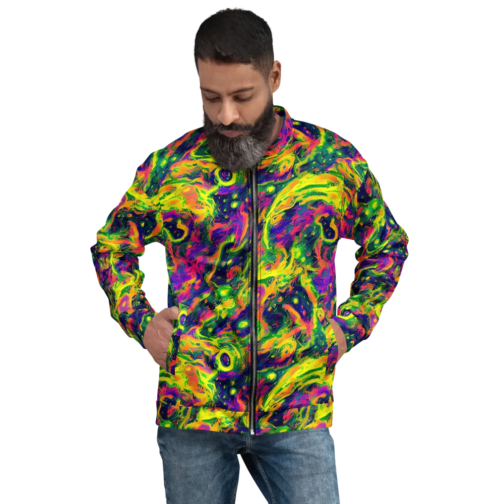 Fluorescent Frenzy on Bomber Jacket — Front