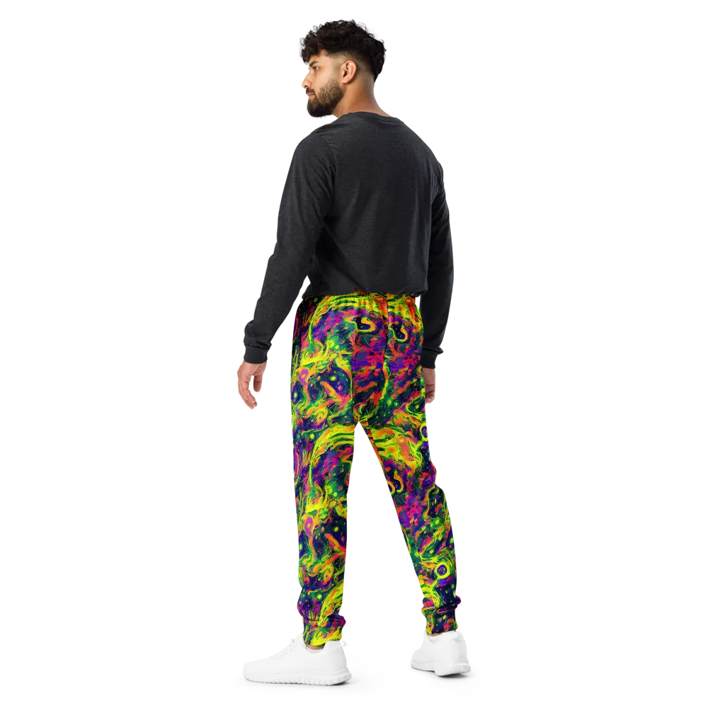 Fluorescent Frenzy on Men's Joggers — Back