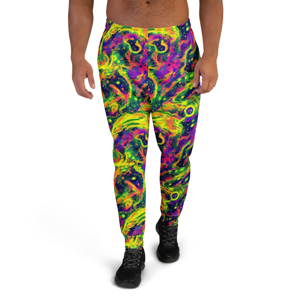 Fluorescent Frenzy on Men's Joggers — Front