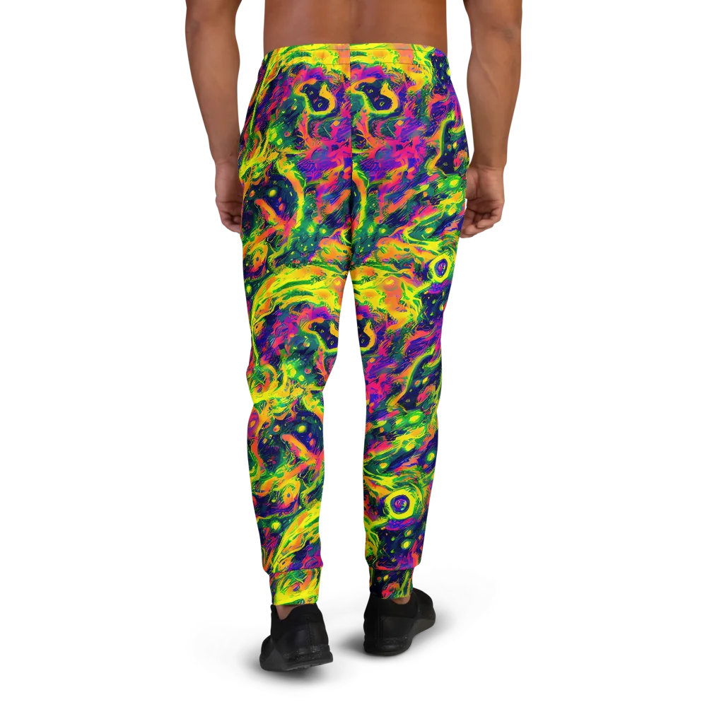Fluorescent Frenzy on Men's Joggers — Back