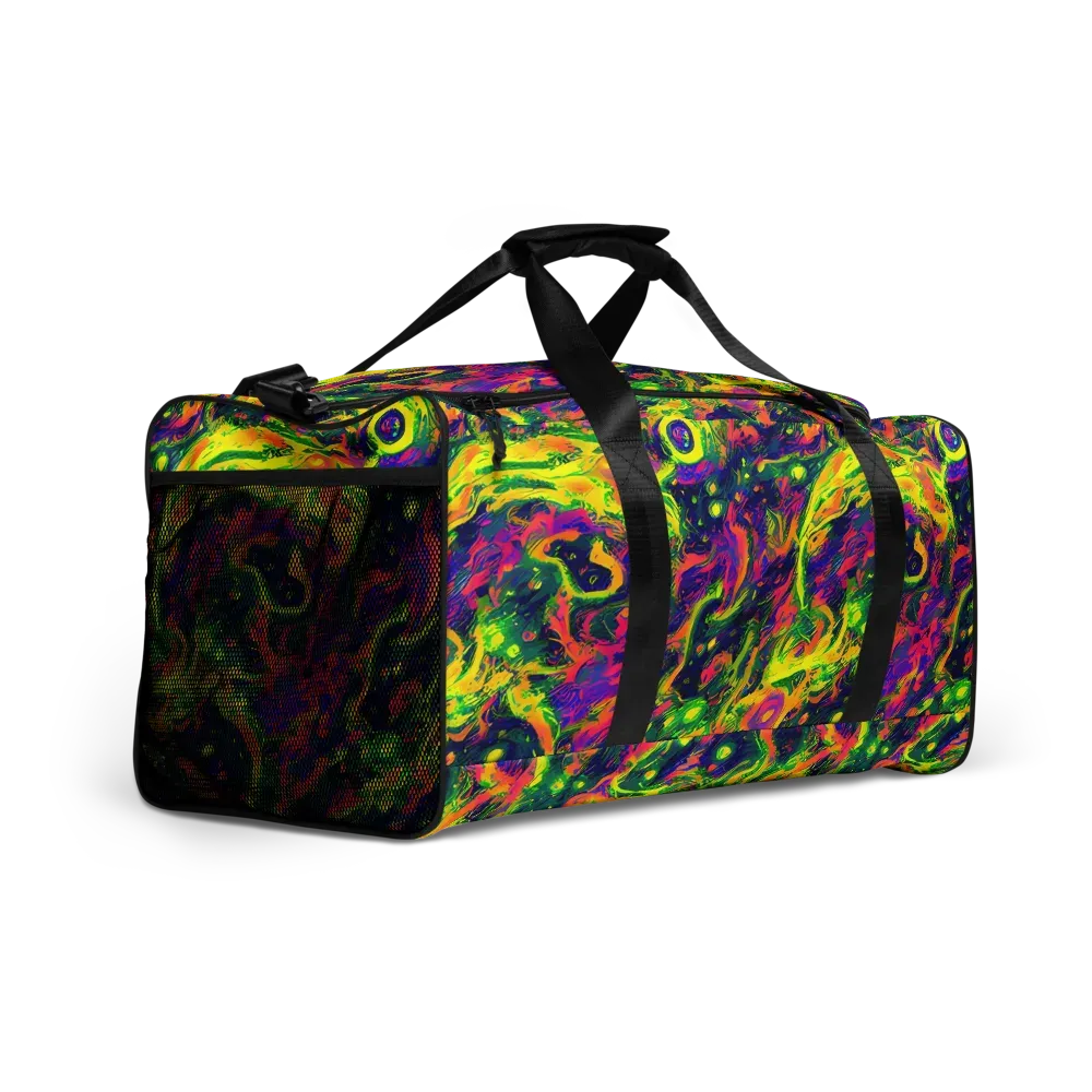 Fluorescent Frenzy on Duffle Bag — Right Front