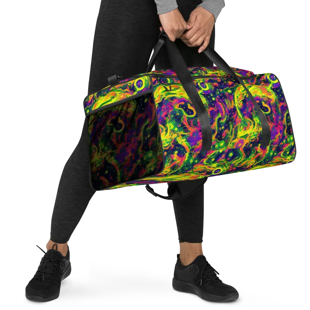 Fluorescent Frenzy on Duffle Bag — Right Front
