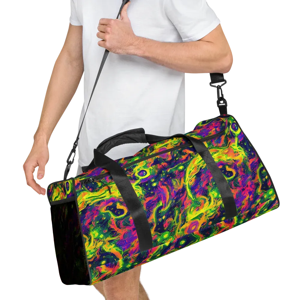 Fluorescent Frenzy on Duffle Bag — Right Front