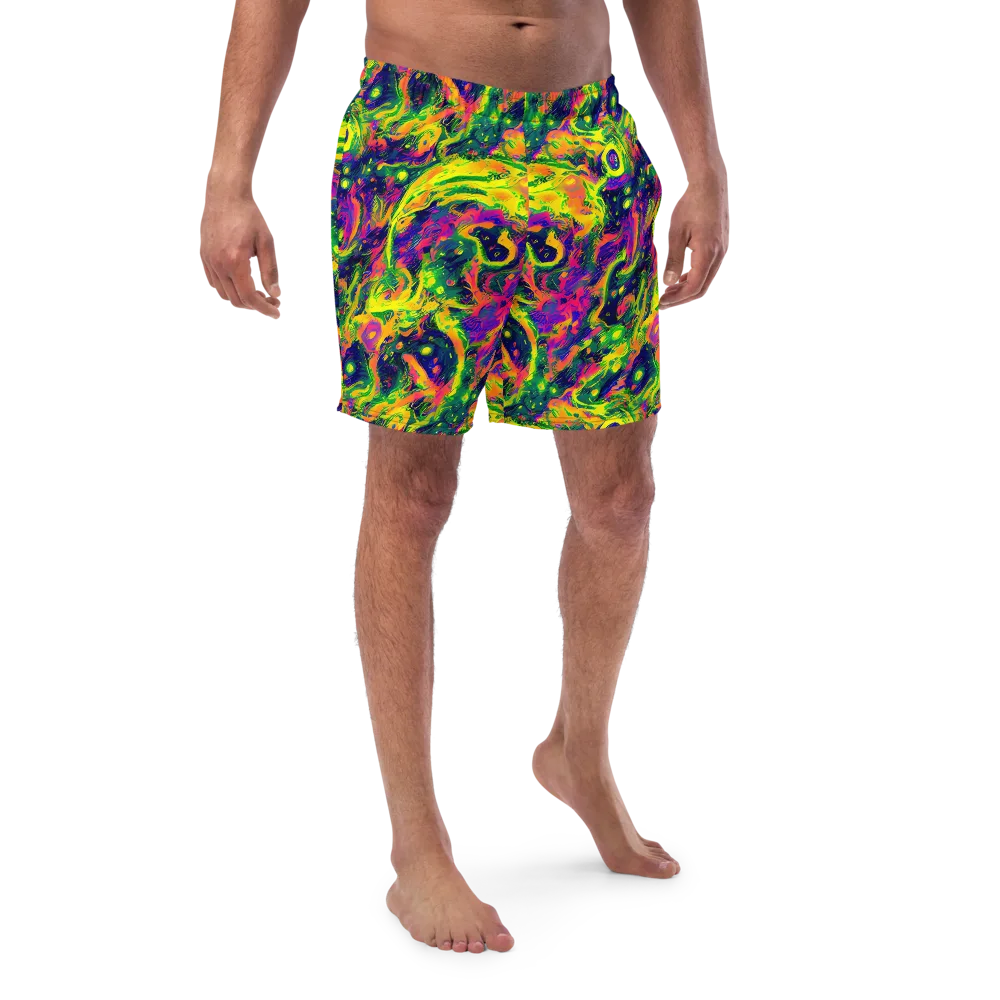 Fluorescent Frenzy on Swim Trunks — Front