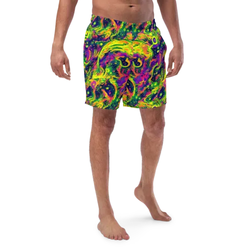 Fluorescent Frenzy on a Swim Trunks