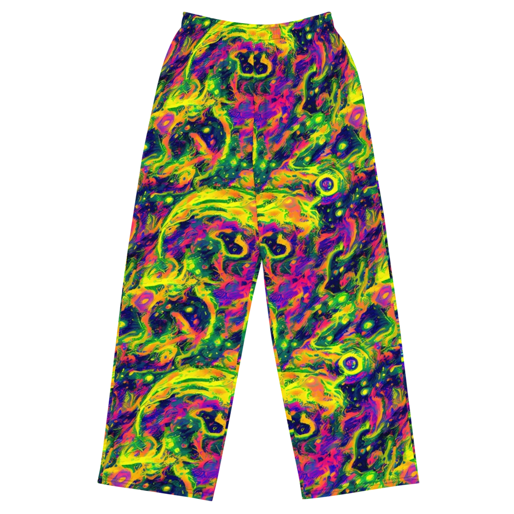 Fluorescent Frenzy on Wide-Leg Pants — Front