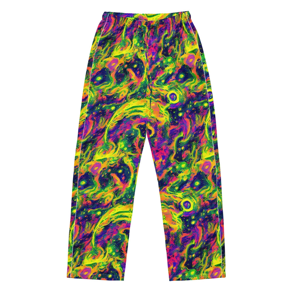Fluorescent Frenzy on Women's Pajama Pants — Front