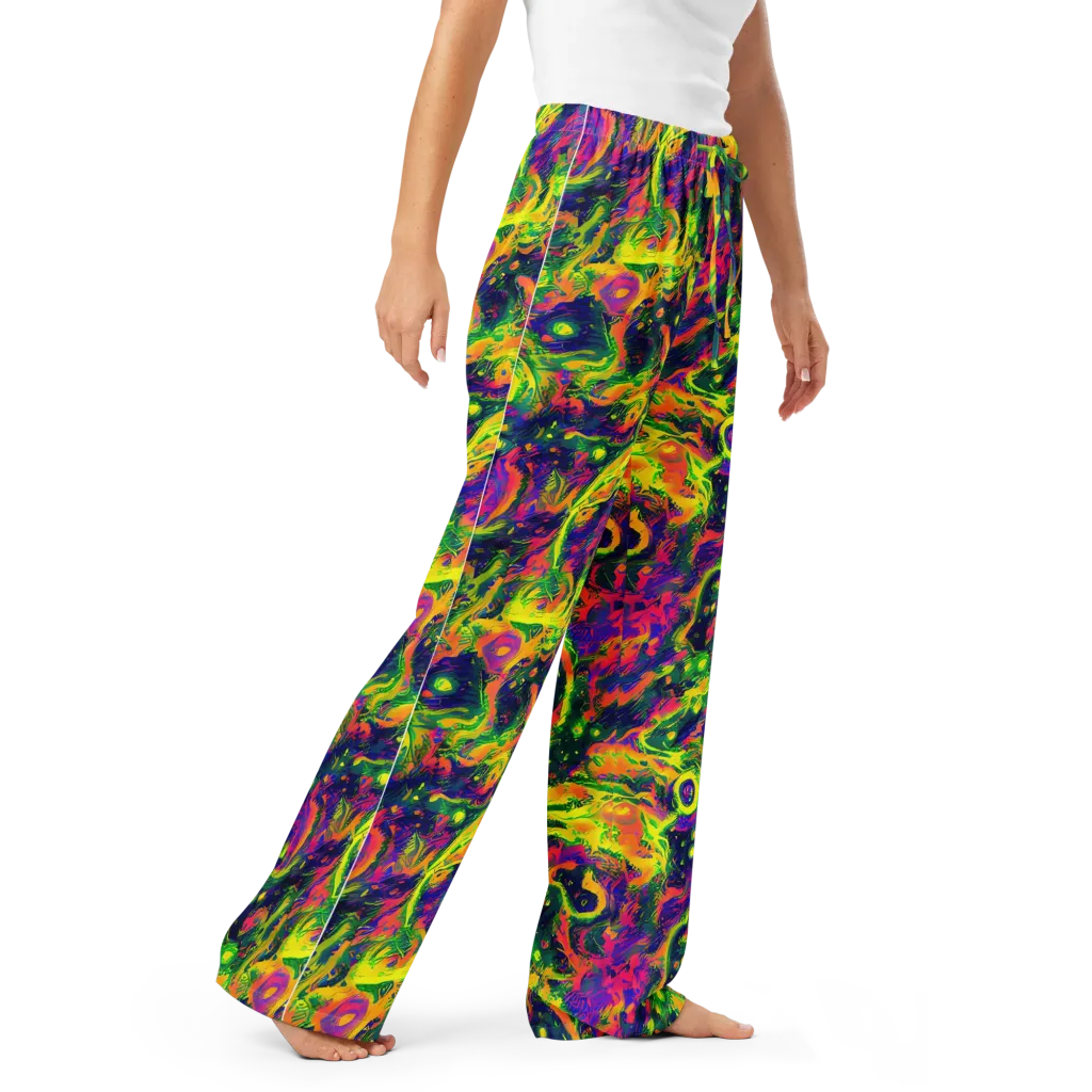 Fluorescent Frenzy on Women's Pajama Pants — Right Front