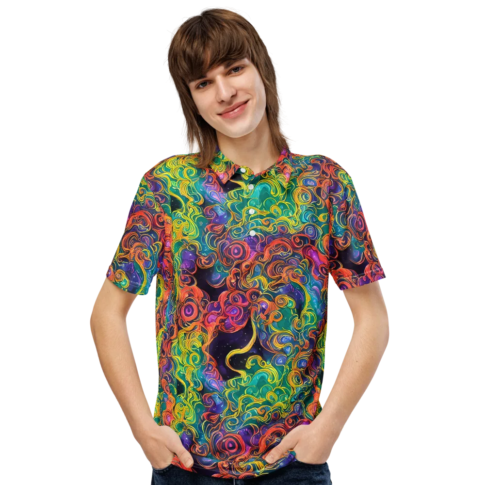 Cosmic Swirl on Men's Slim Fit Polo Shirt — Front