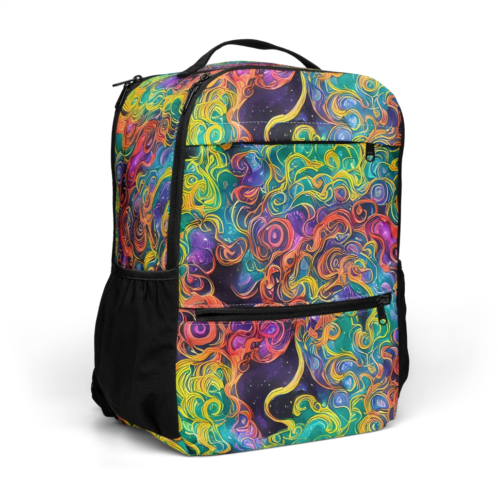Cosmic Swirl on Utility Backpack — Right Front