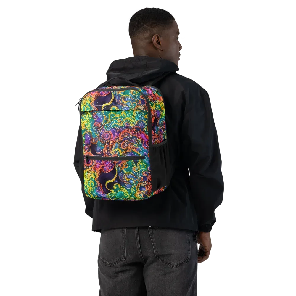 Cosmic Swirl on Utility Backpack — Back
