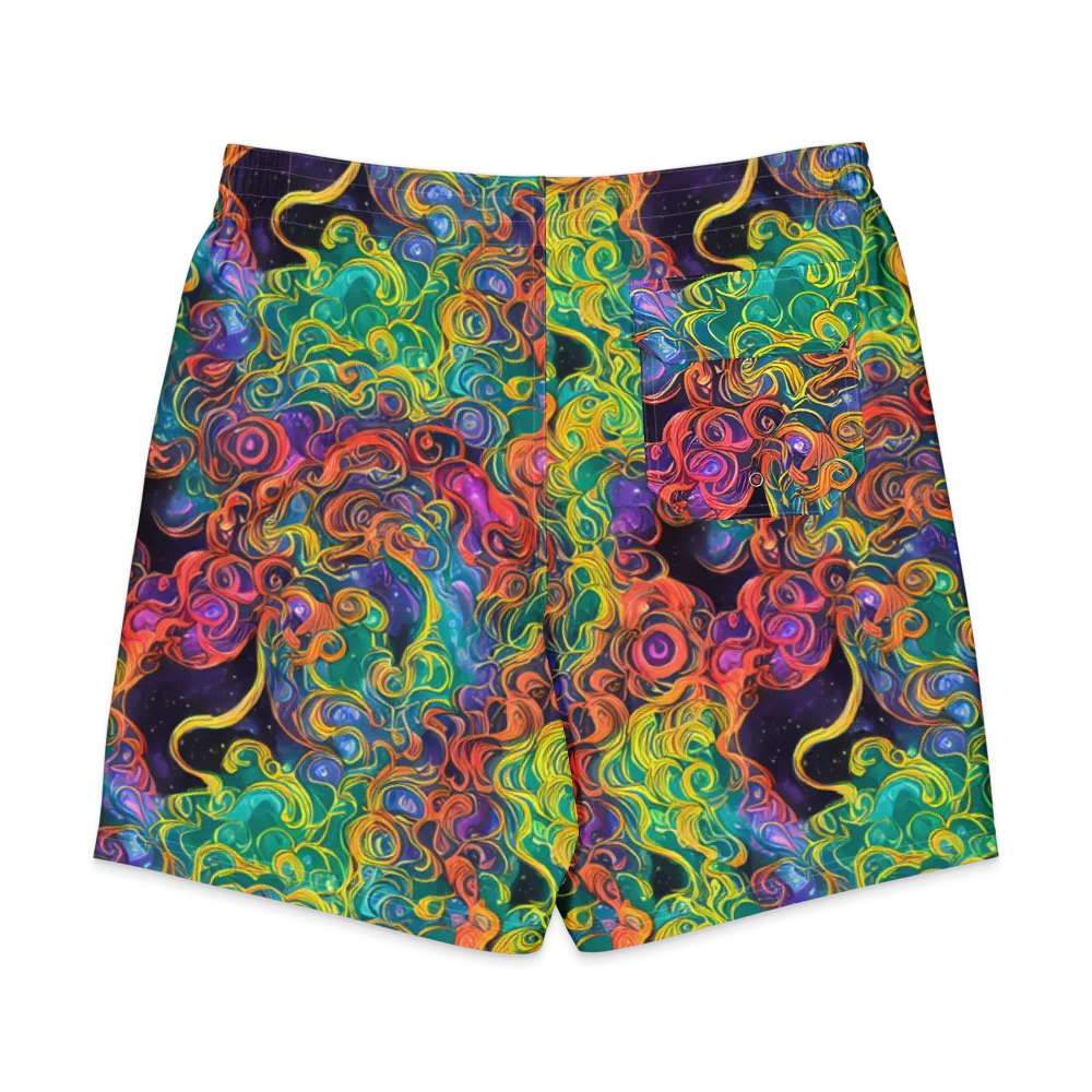 Cosmic Swirl on Men's Board Shorts — Back