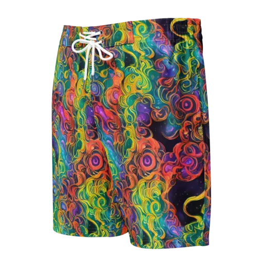 Cosmic Swirl on a Men's Board Shorts