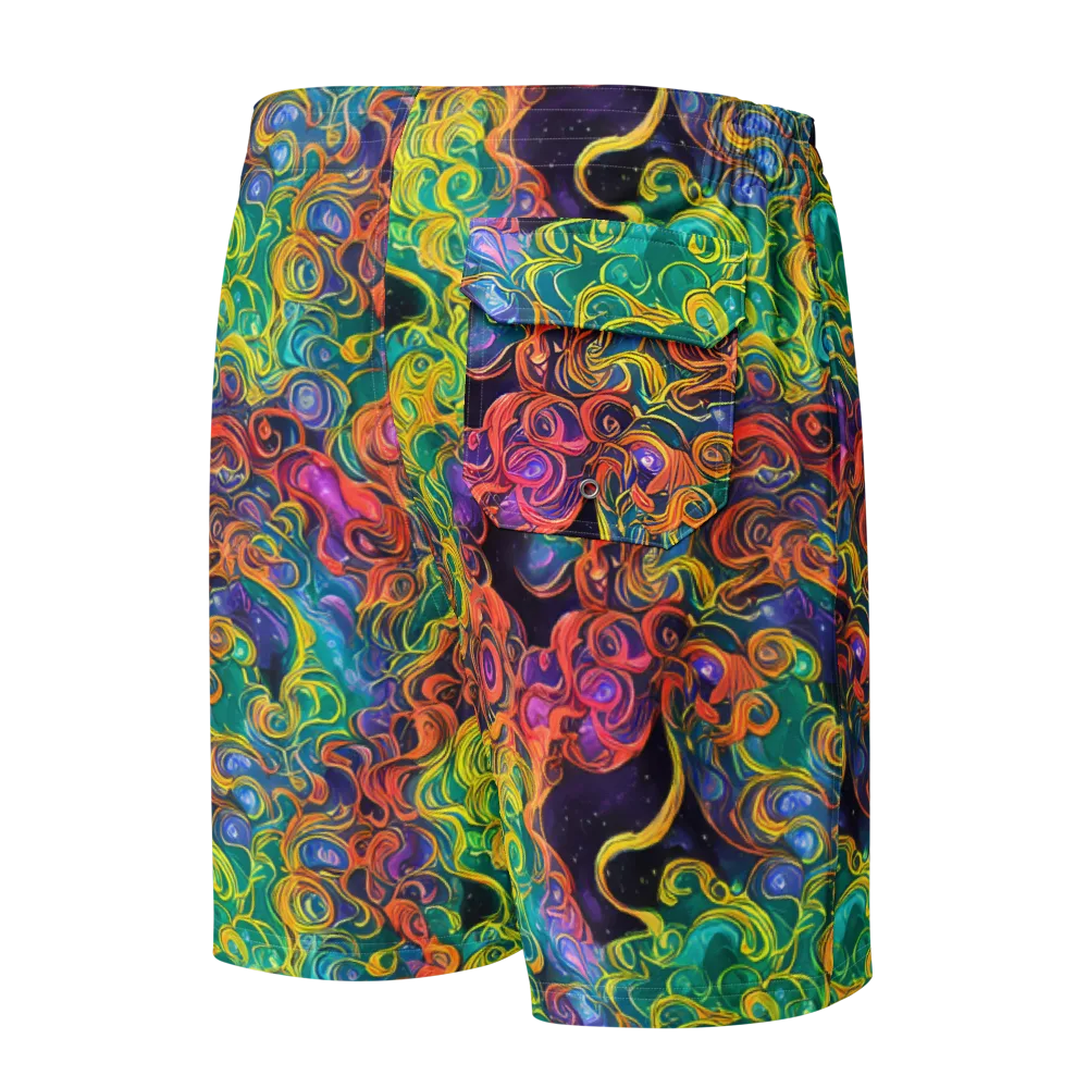 Cosmic Swirl on Men's Board Shorts — Back