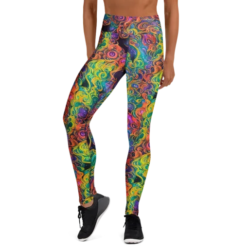 Cosmic Swirl on a Yoga Leggings