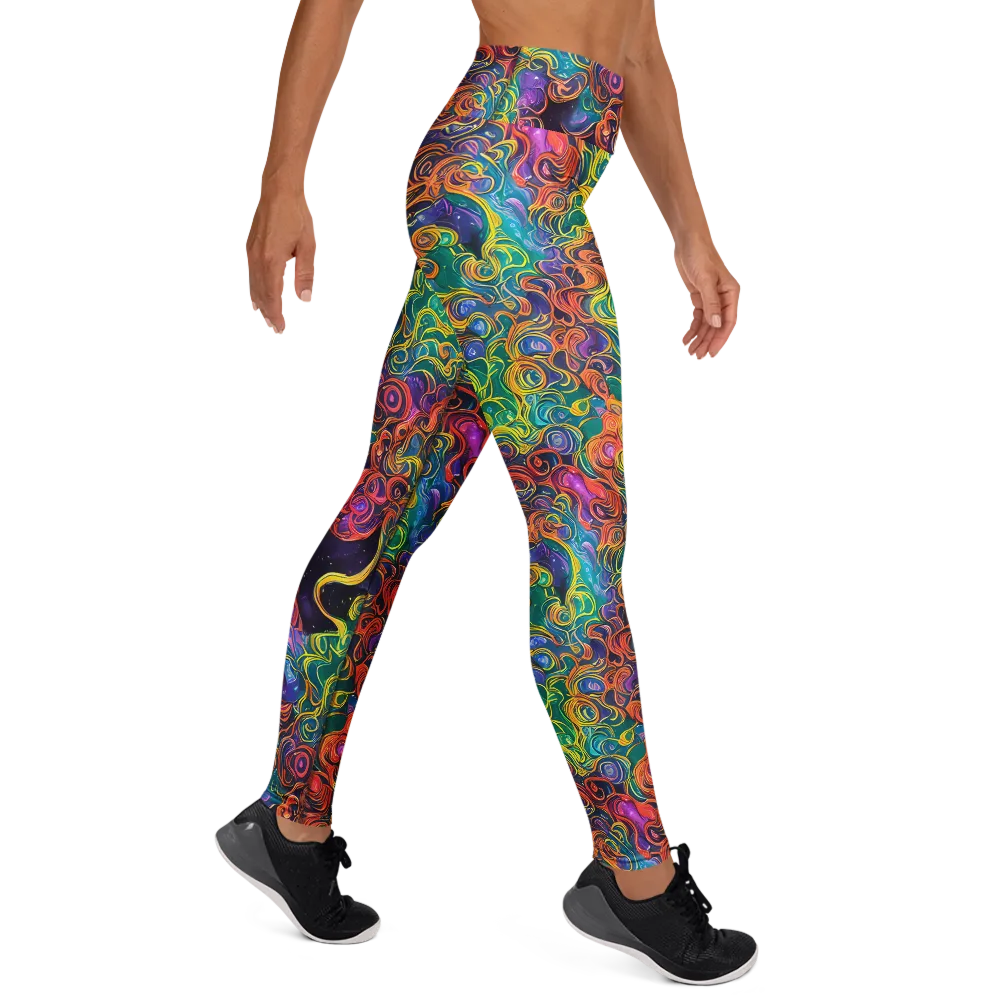 Cosmic Swirl on Yoga Leggings — Right