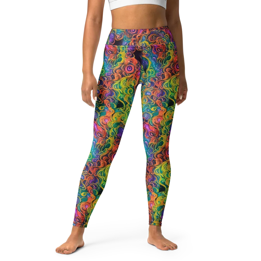 Cosmic Swirl on Yoga Leggings — Front