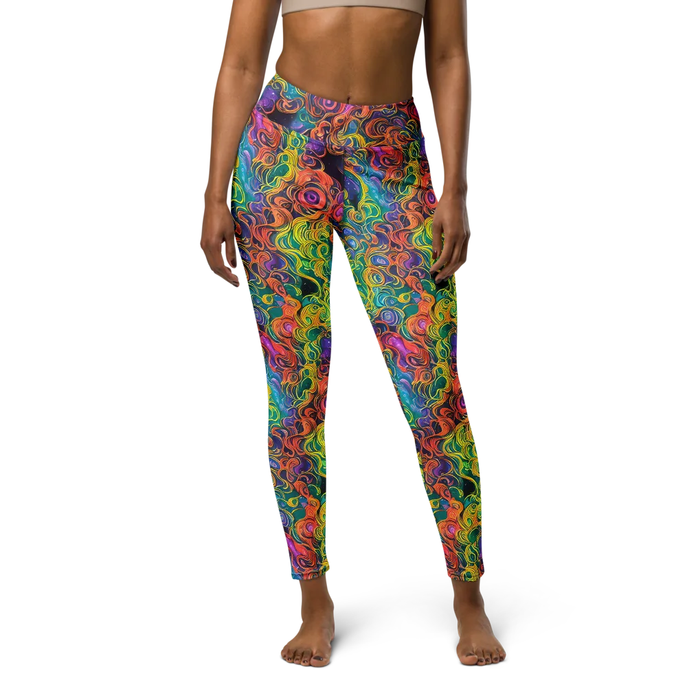 Cosmic Swirl on Yoga Leggings — Front
