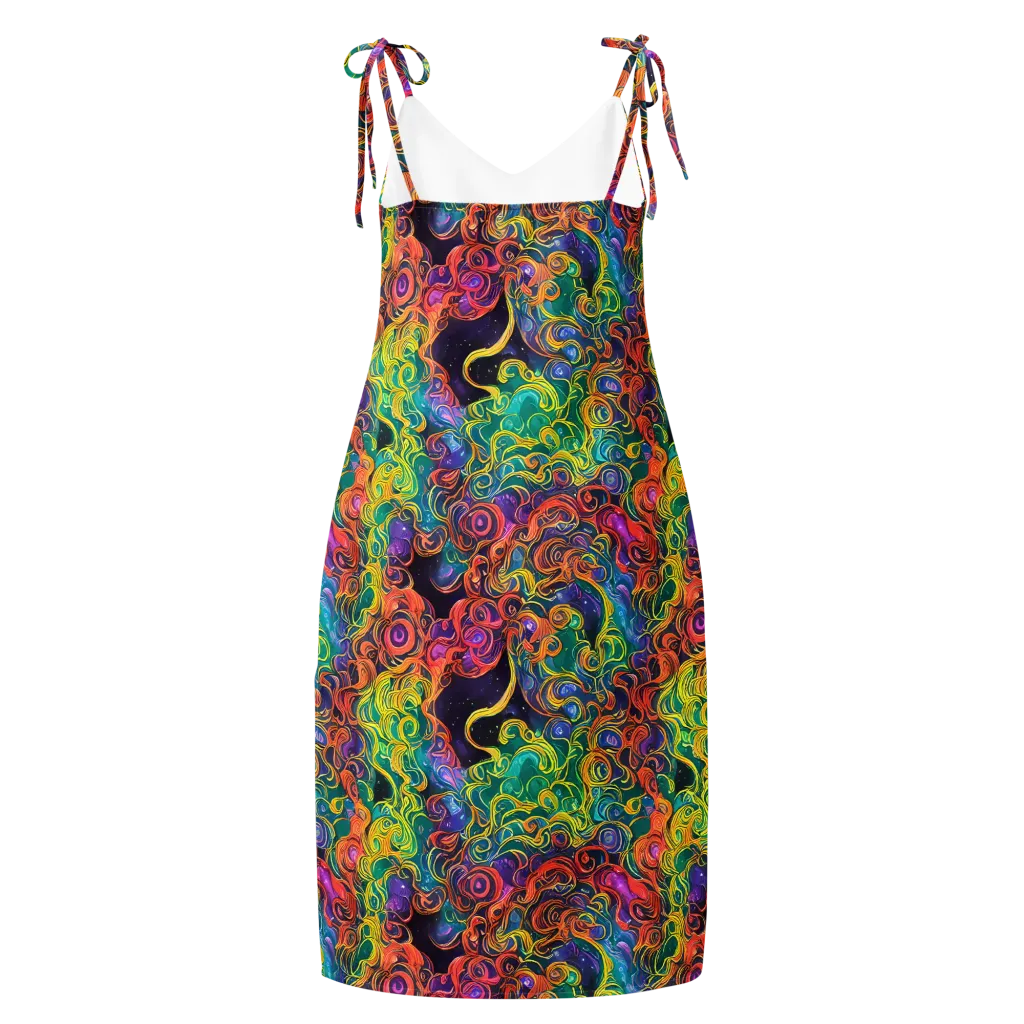 Cosmic Swirl on Slip Dress — Back