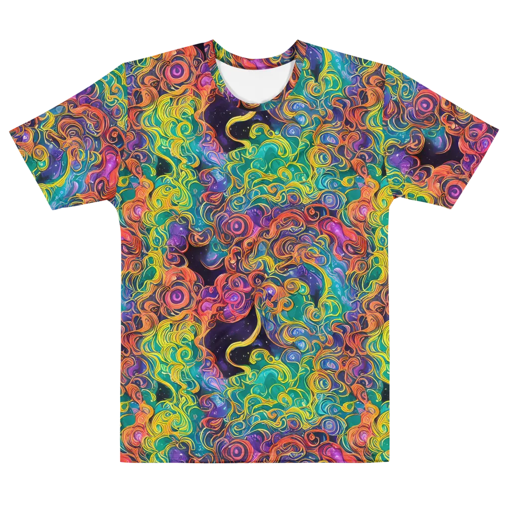 Cosmic Swirl on Men's Cotton Crew Neck T-Shirt — Front