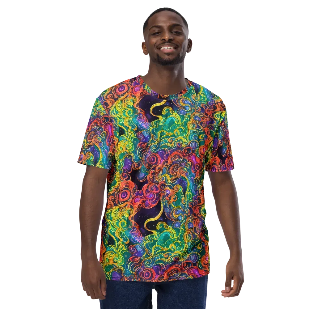 Cosmic Swirl on Men's Crew Neck T-Shirt — Front
