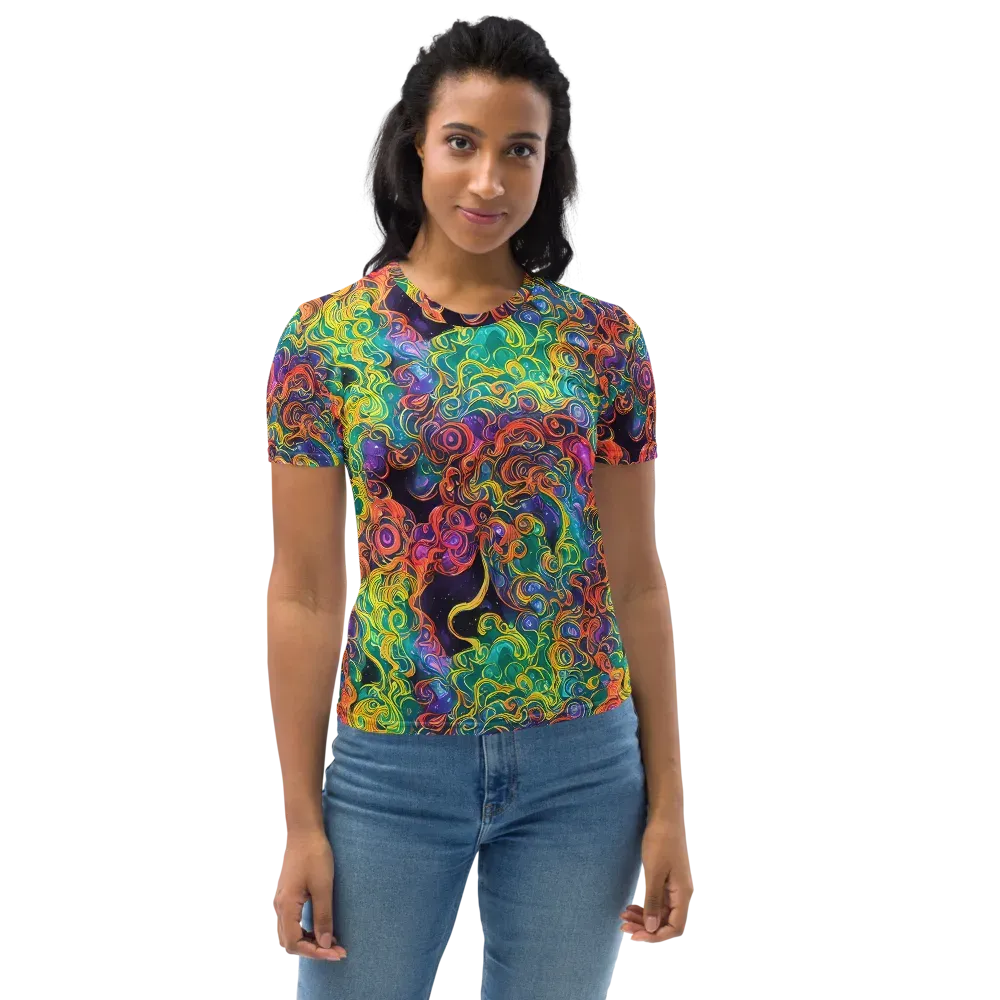 Cosmic Swirl on Women's Crew Neck T-Shirt — Front