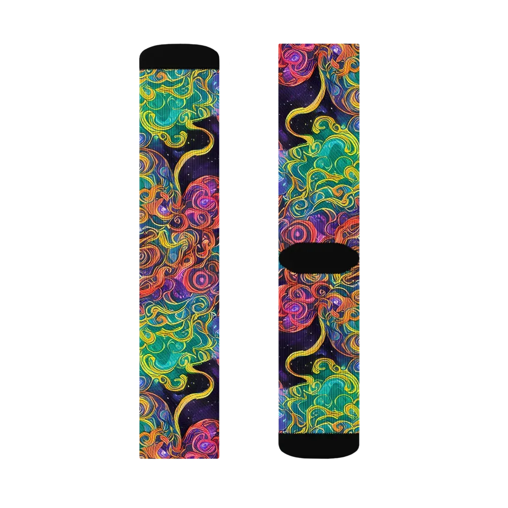 Cosmic Swirl on Socks — Right Sock