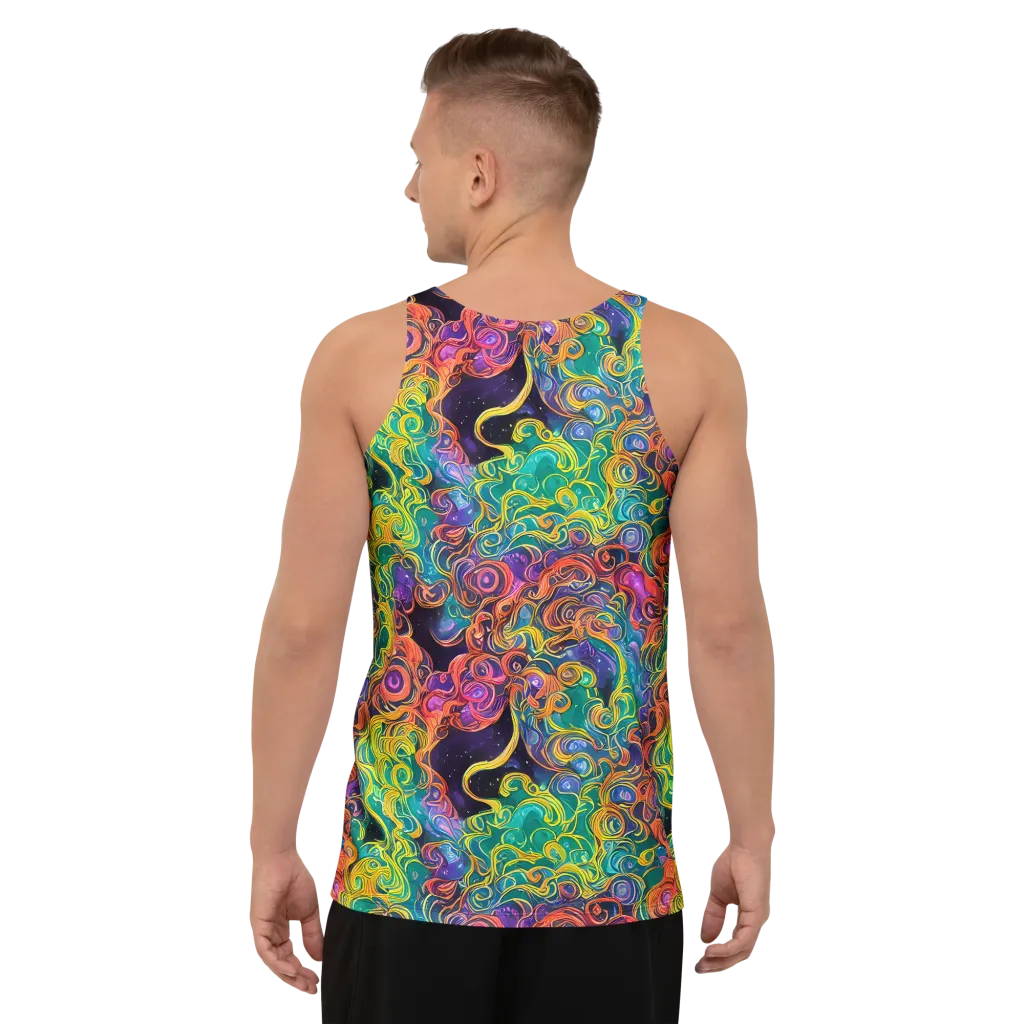 Cosmic Swirl on Men's Tank Top — Back
