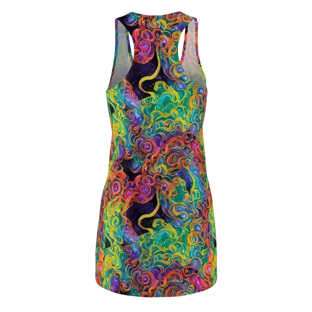 Cosmic Swirl on Racerback Dress — Back