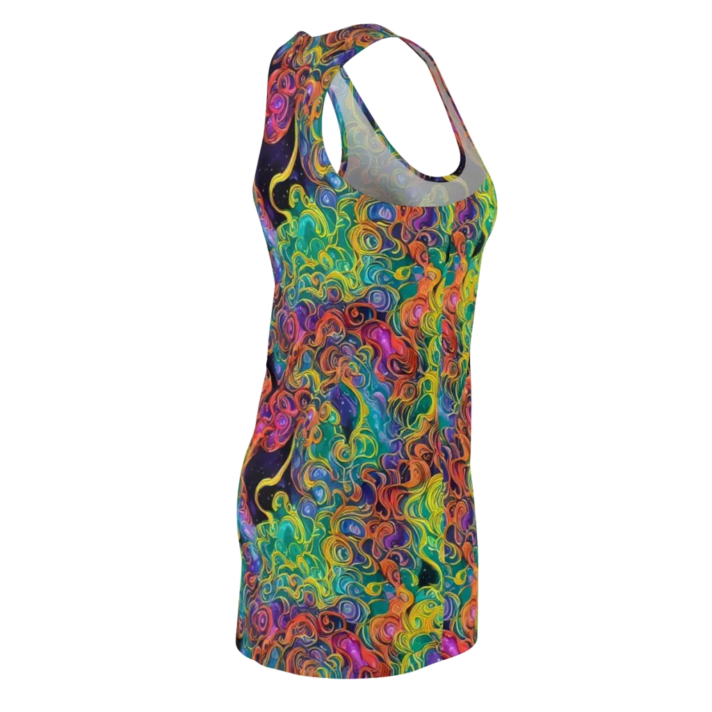 Cosmic Swirl on Racerback Dress — Back Side
