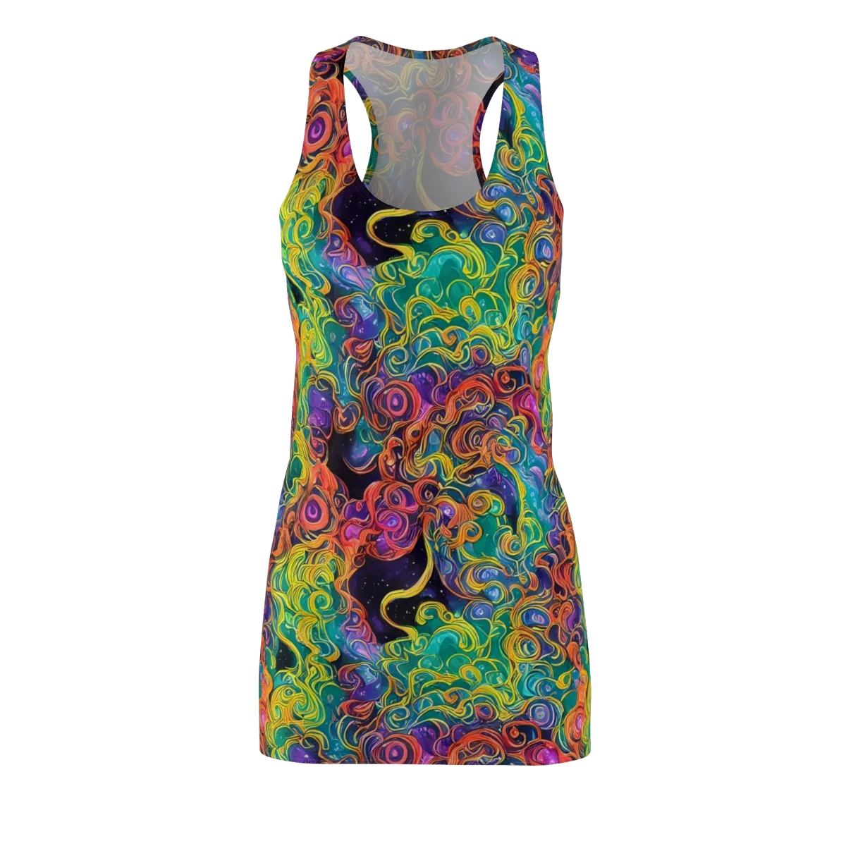 Cosmic Swirl on Racerback Dress — Front