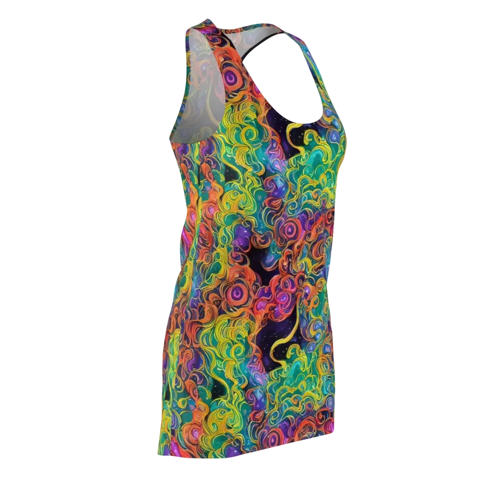 Cosmic Swirl on Racerback Dress — Front Side