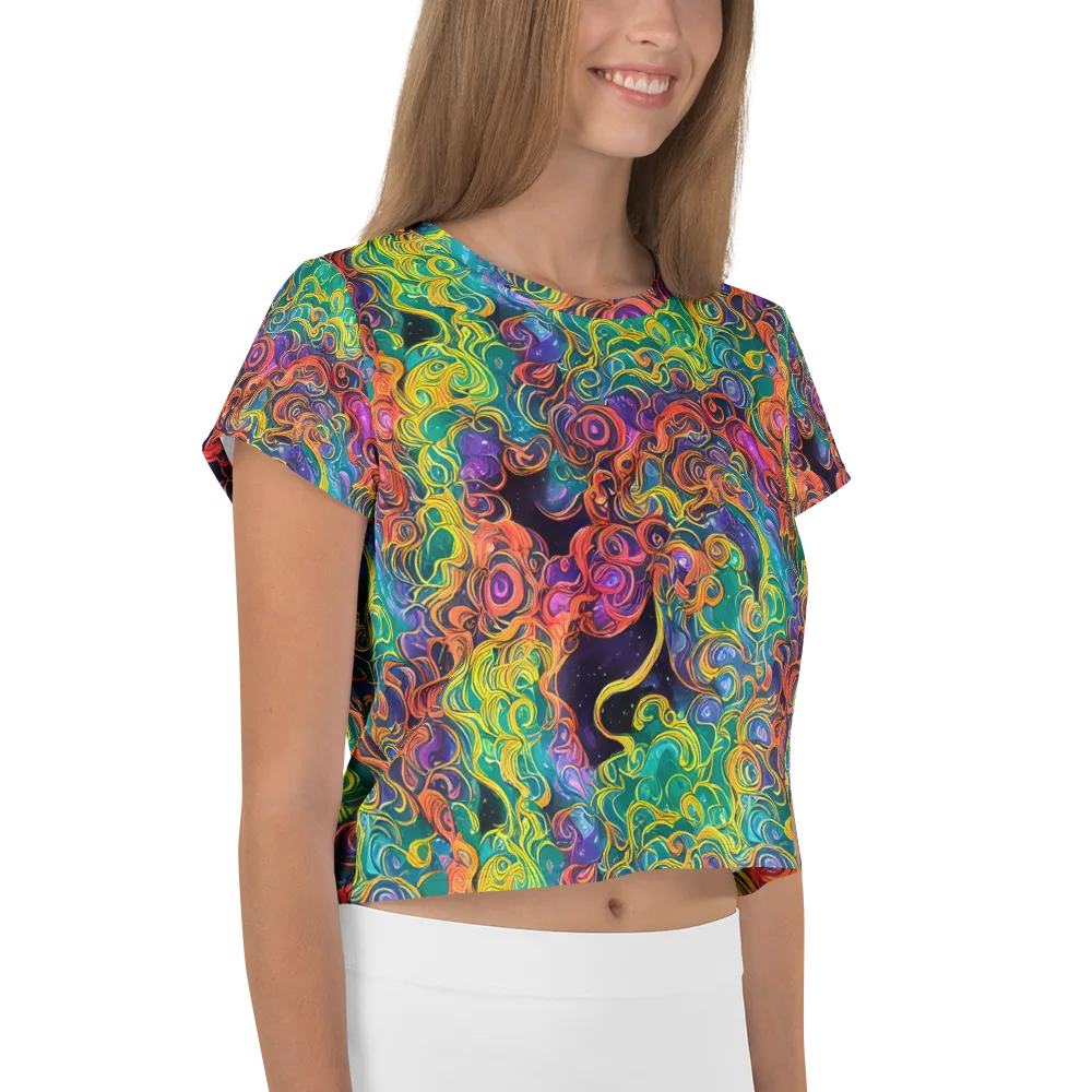 Cosmic Swirl on Crop Tee — Right