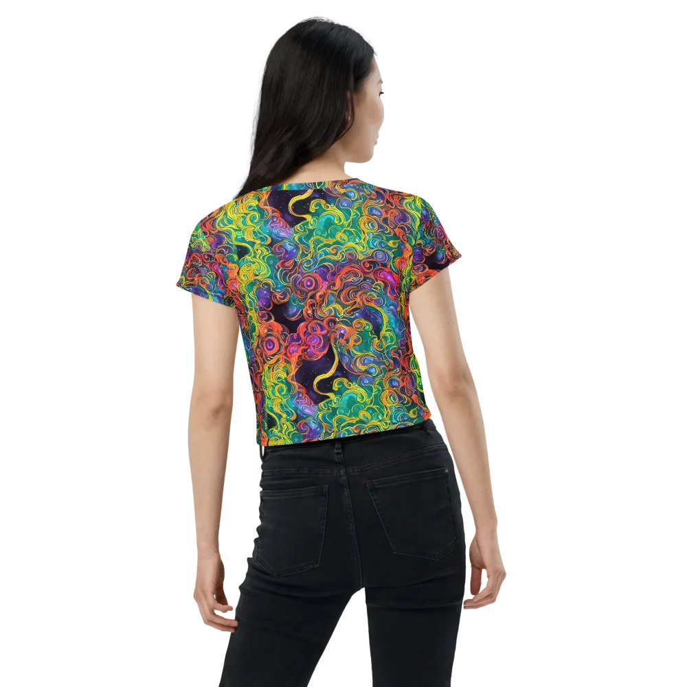 Cosmic Swirl on Crop Tee — Back