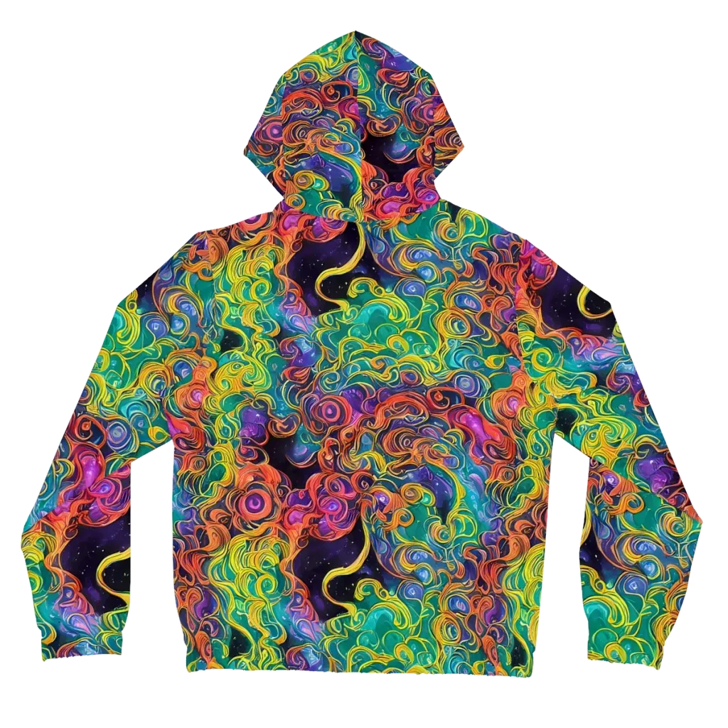 Cosmic Swirl on Women's Full-Zip Hoodie — Back