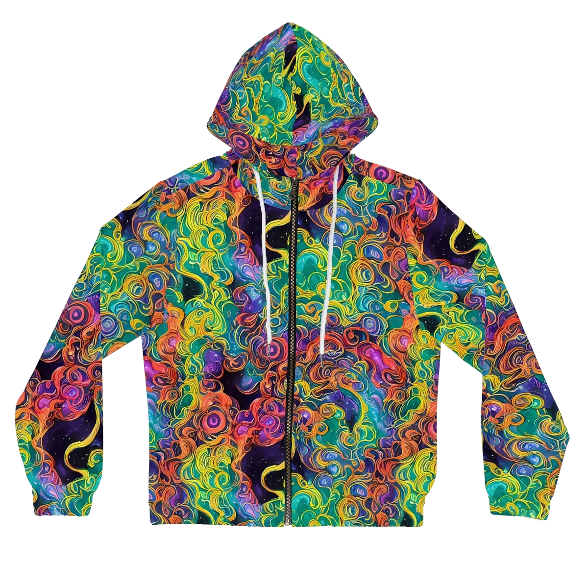 Cosmic Swirl on Women's Full-Zip Hoodie — Front