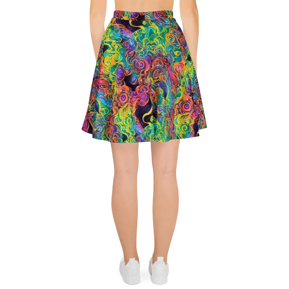 Cosmic Swirl on Skater Skirt — Back