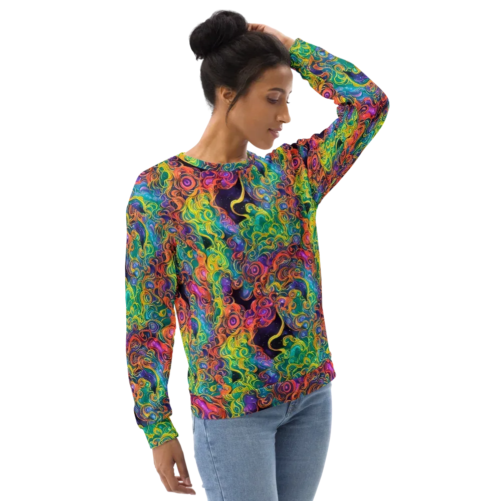 Cosmic Swirl on Sweatshirt — Right Front