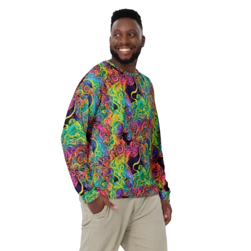 Cosmic Swirl on a Sweatshirt