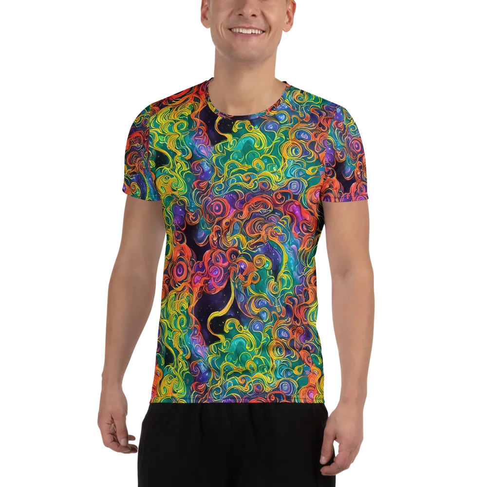 Cosmic Swirl on Men's Athletic T-Shirt — Front