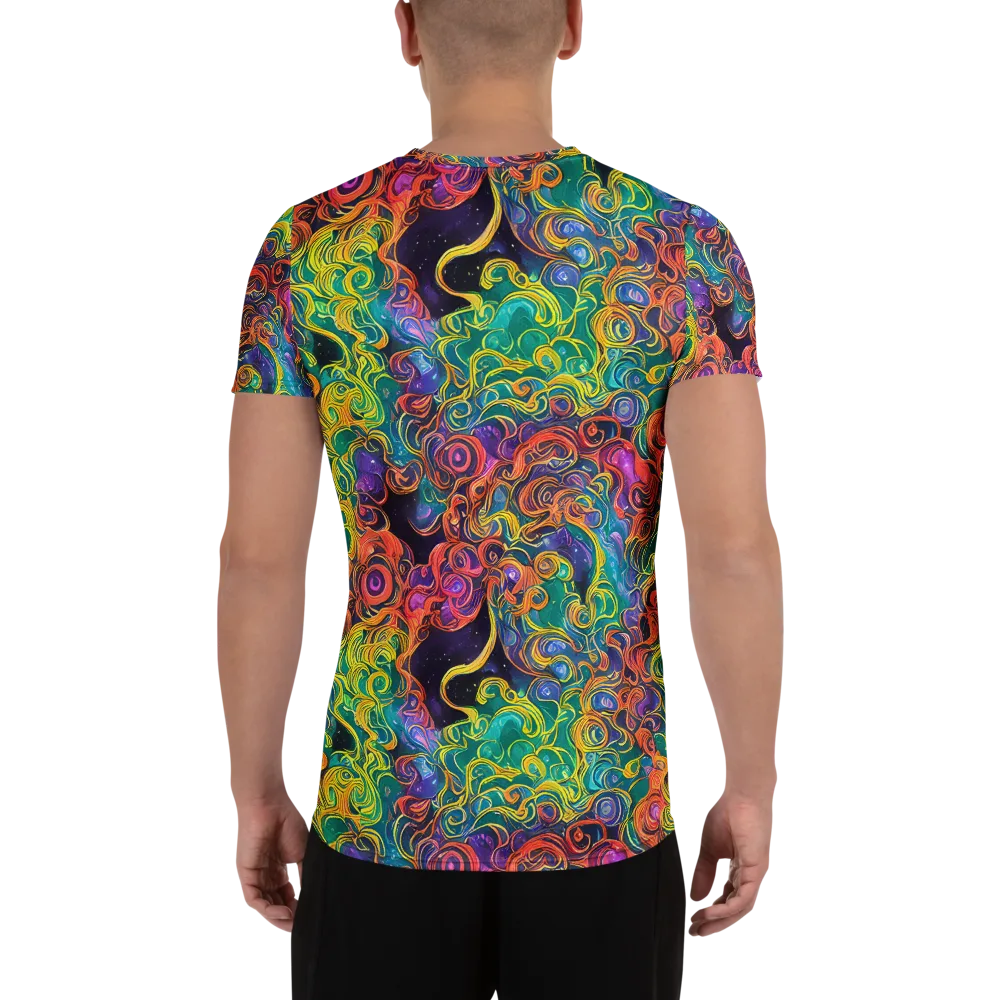 Cosmic Swirl on Men's Athletic T-Shirt — Back
