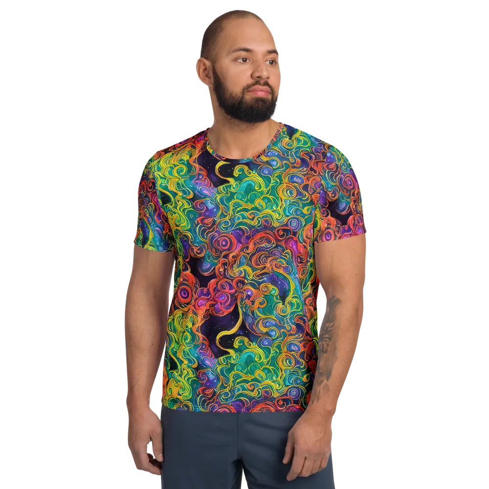 Cosmic Swirl on Men's Athletic T-Shirt — Front